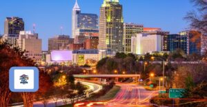 View of downtown Raleigh where North Carolina sports betting will go live in 2024.