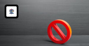 A red prohibit symbol represents new NC sports betting laws prohibiting prop-style fantasy contests